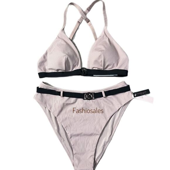 Victorias Secret Swim Wild Wanderer Triangle Bralette Bikini top and Bottoms Set - Picture 3 of 10